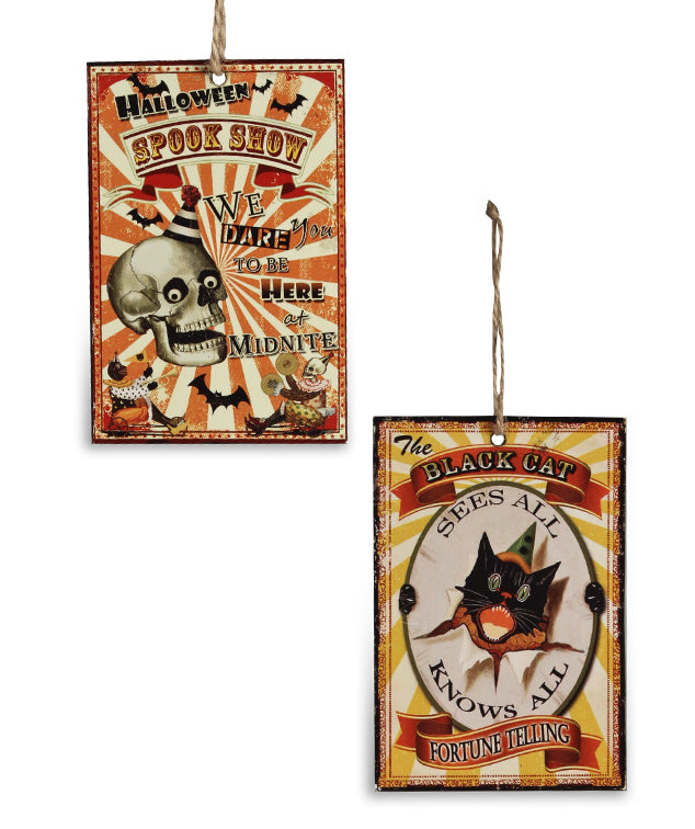 Halloween Big Top Tin Ornaments