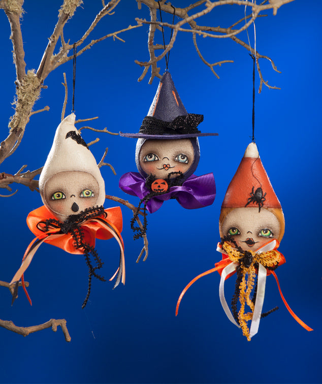Ghoulish Halloween Trick or Treater Ornaments