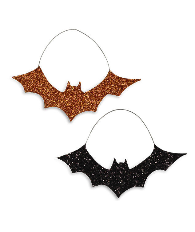 Glitter Bat Ornaments