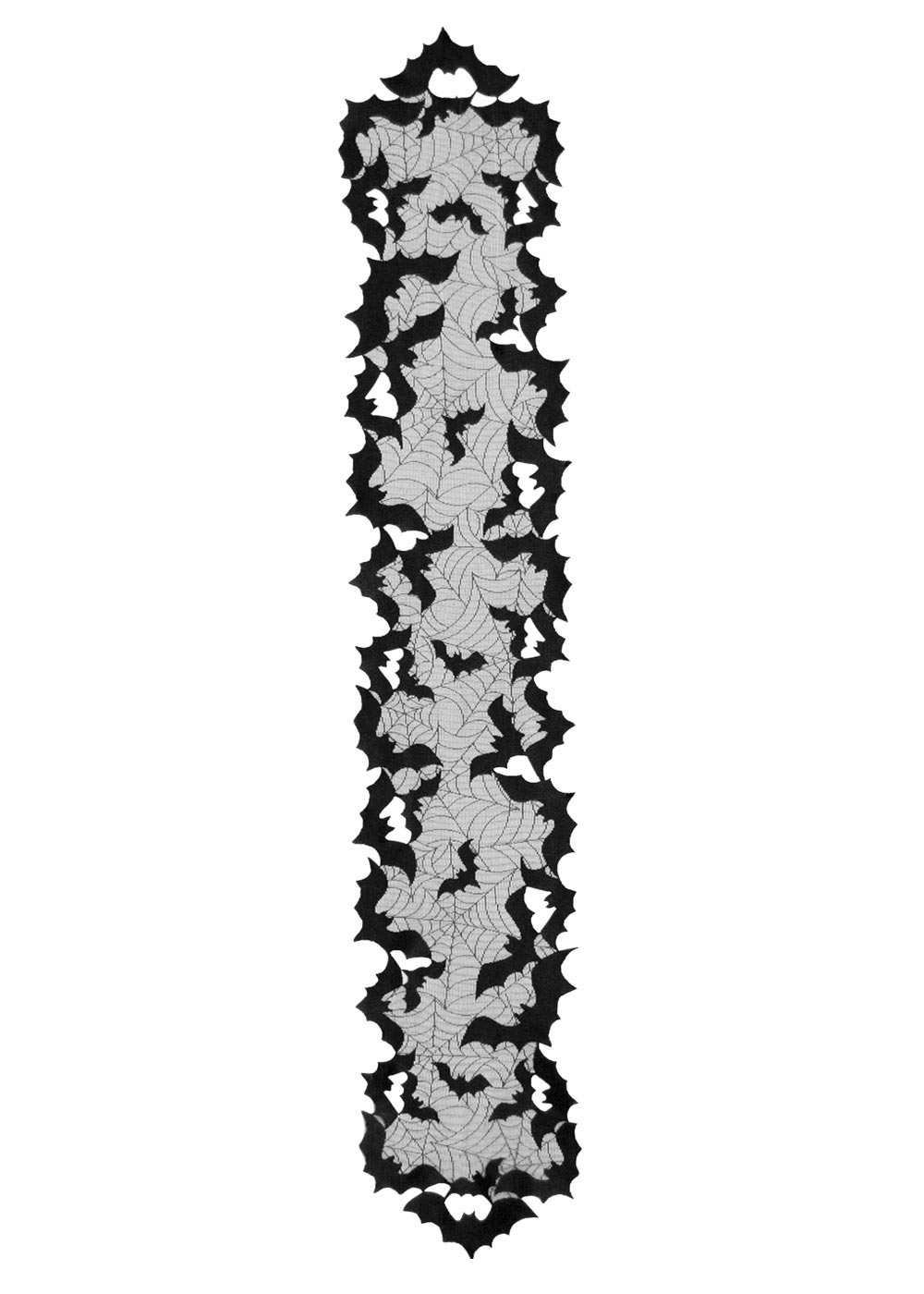 Going Batty Black Lace Bat Table Runner