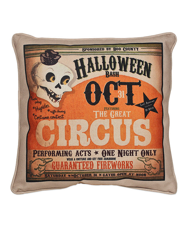 Halloween Bash Circus Pillow
