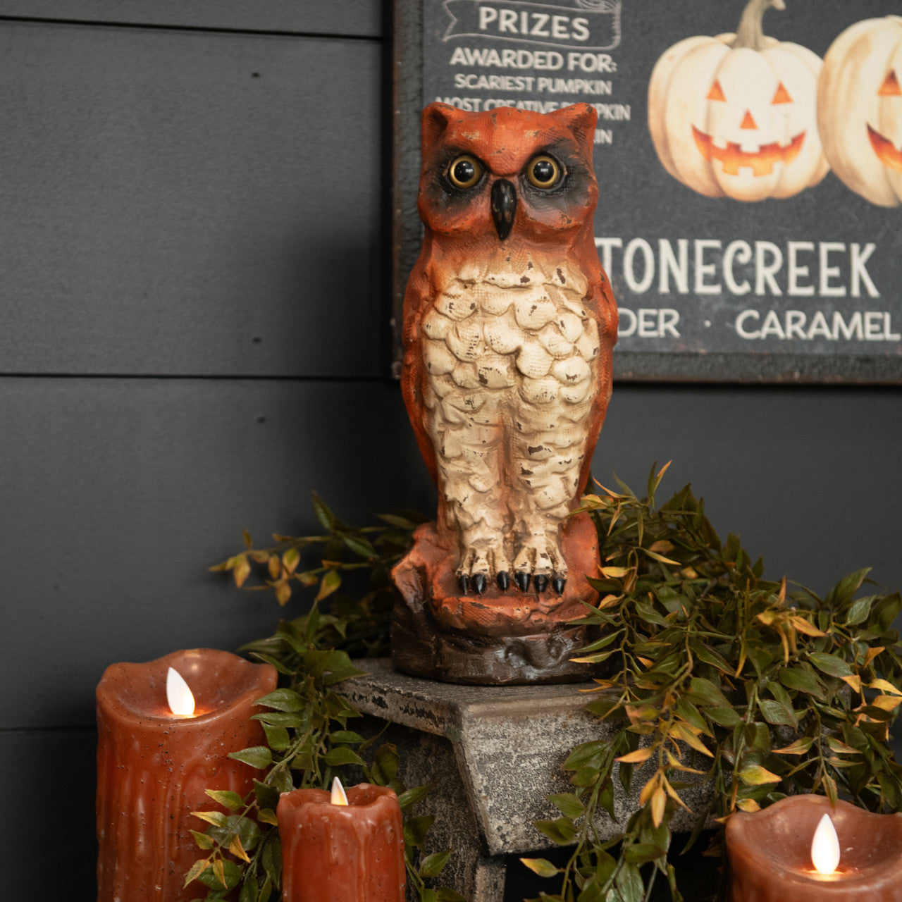 "Orange Owl, Large"