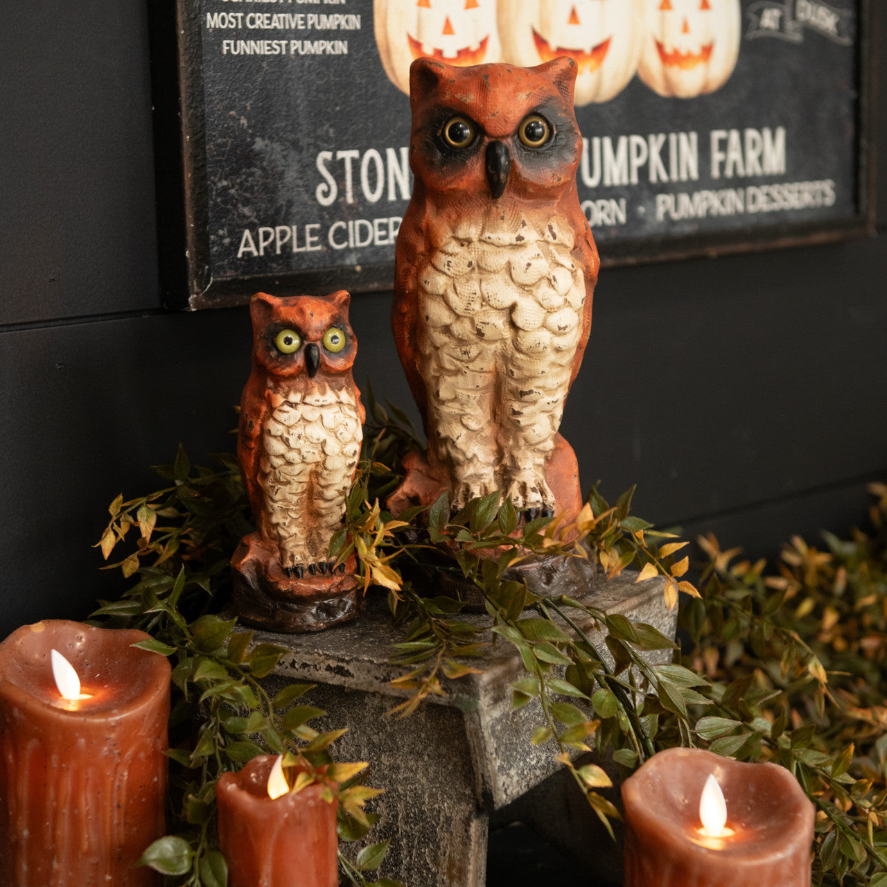 "Orange Owl, Large"