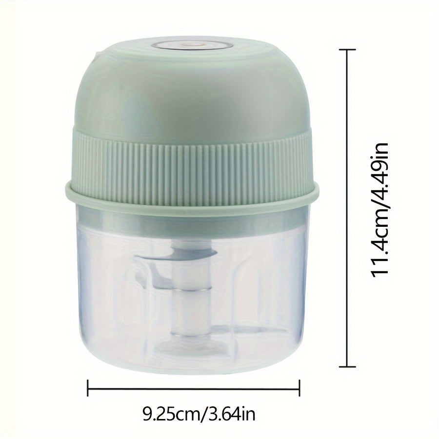 250ml Electric Mini Garlic Chopper USB Meat Grinder Garlic Crusher Sturdy Ginger And Vegetable Crusher With Safety Switch, Thickened, Chopper