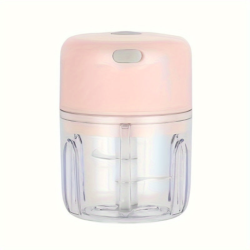 Efficient USB Rechargeable Mini Chopper: 3.38oz/8.45oz Versatile Garlic& Meat Grinder, Fast 1000 RPM Motor- Perfect Kitchen Companion