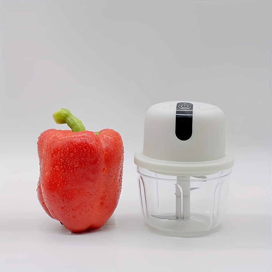 11.83oz USB Rechargeable Wireless Electric Food Processor - 6-Blade High-Cutting Power for Garlic/Onion/Chili/Nuts Meat/Family Meal, Food Grinder/Portable Food Processor, Essential Kitchen Gadget Christmas/Thanksgiving/Father'S Day Gift Choice Chef