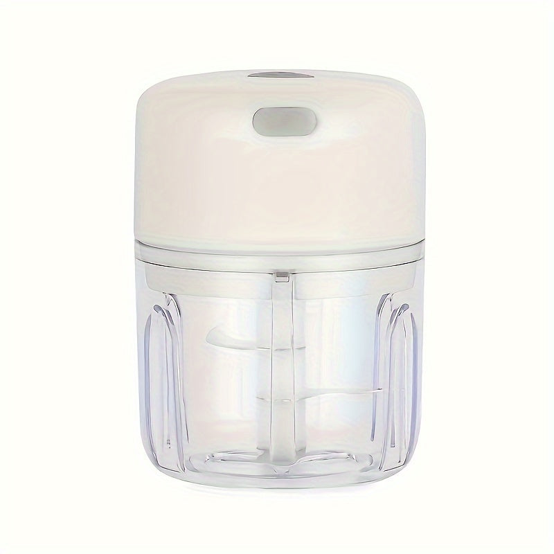 Efficient USB Rechargeable Mini Chopper: 3.38oz/8.45oz Versatile Garlic& Meat Grinder, Fast 1000 RPM Motor- Perfect Kitchen Companion