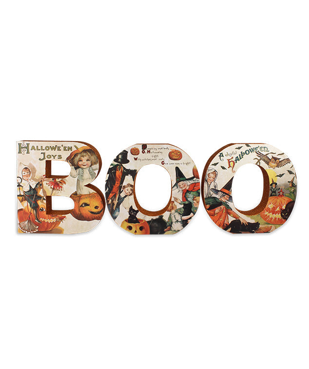 Big Boo Letters with Vintage Halloween Images