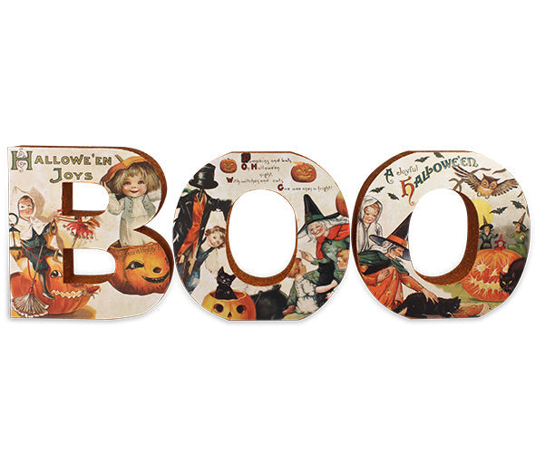 Big Boo Letters with Vintage Halloween Images