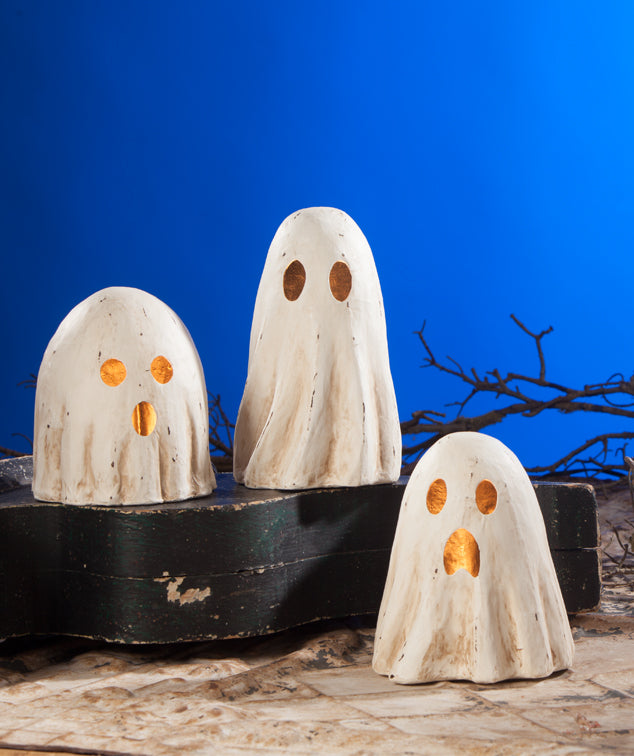 "Ghost Luminaries, Paper Mache"
