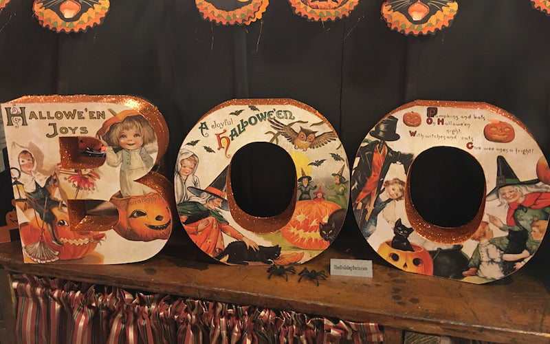 Big Boo Letters with Vintage Halloween Images