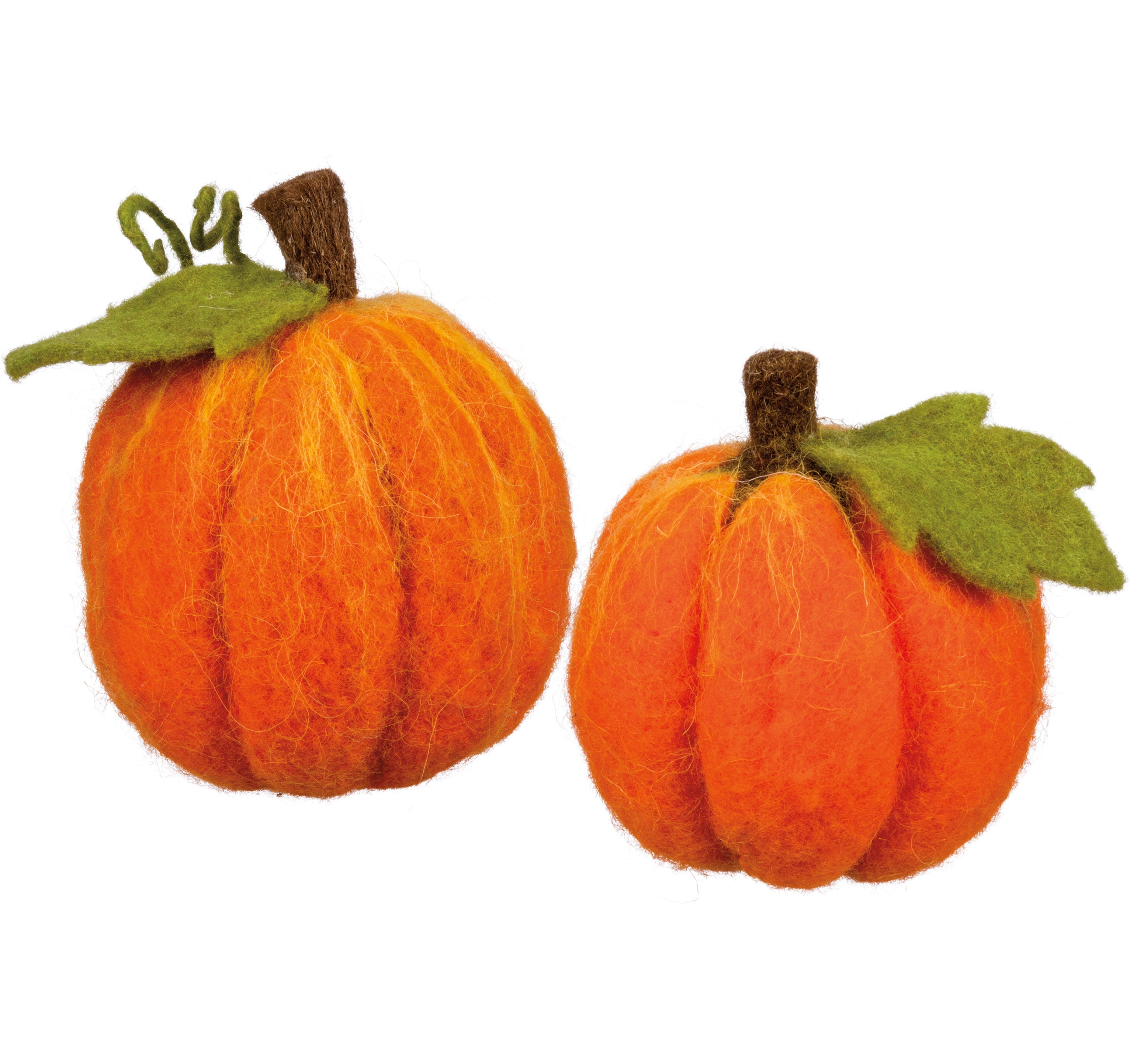 Orange Felt Pumpkins