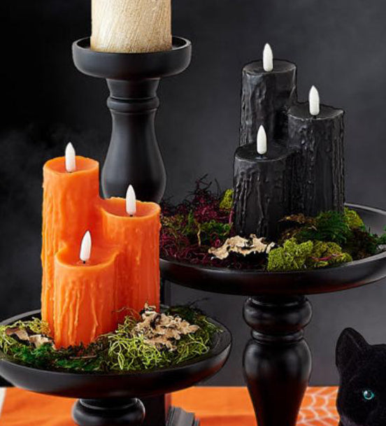Halloween Cluster Candles with LED Flame