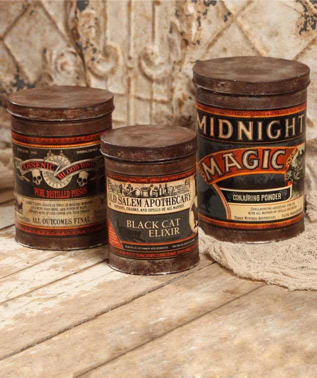 Halloween Tin Canisters