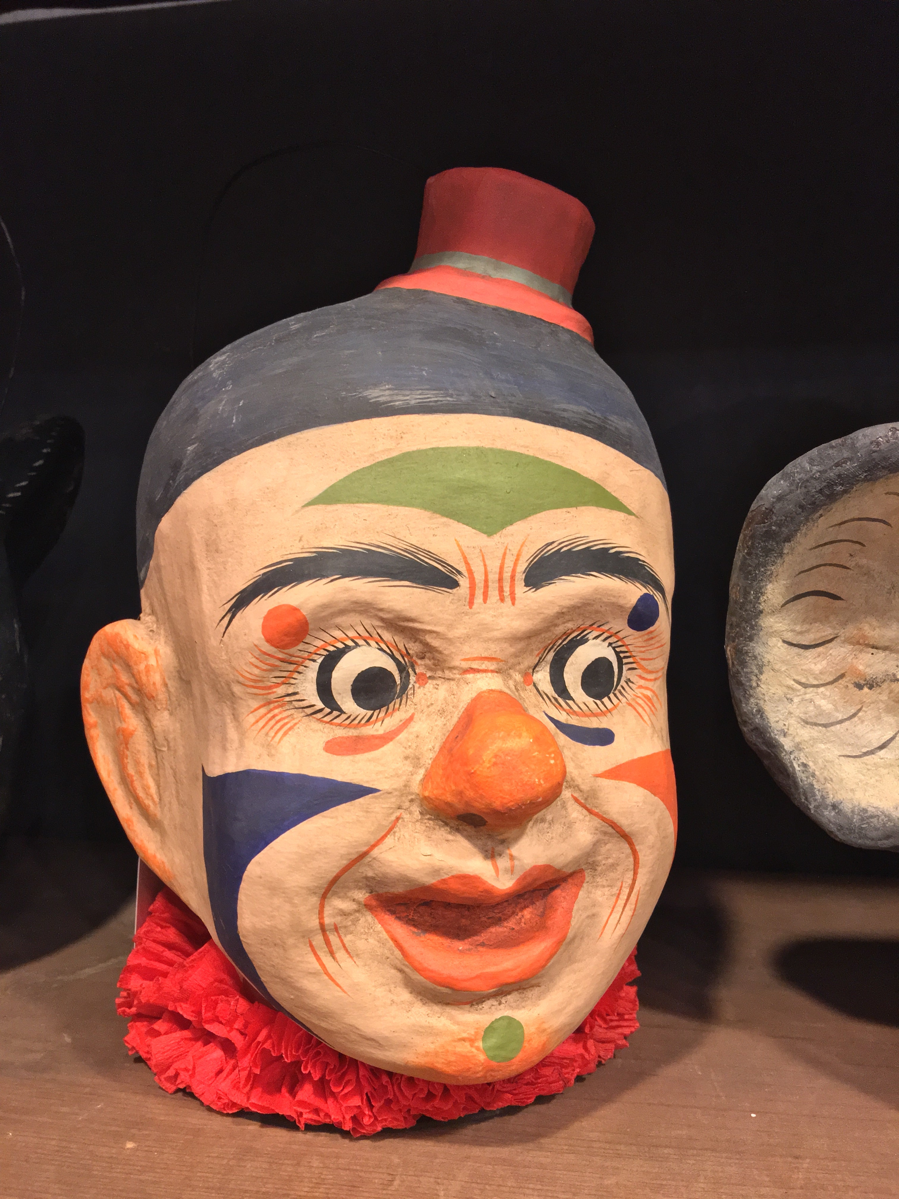 Retro Clown Bucket - Paper Mache