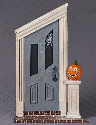 Spooky Door Halloween Backdrop for Figurines