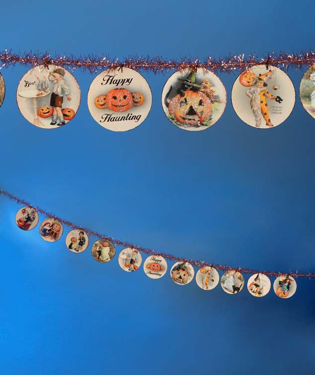 Vintage Halloween Disc Garland