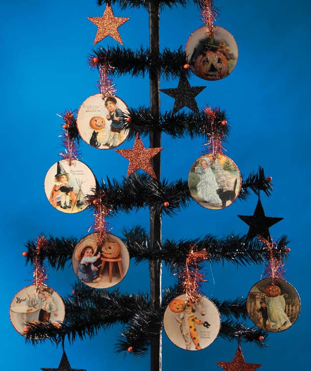 Vintage Halloween Disc Ornaments